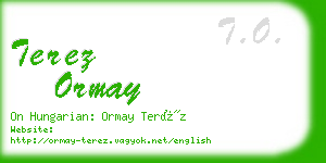 terez ormay business card